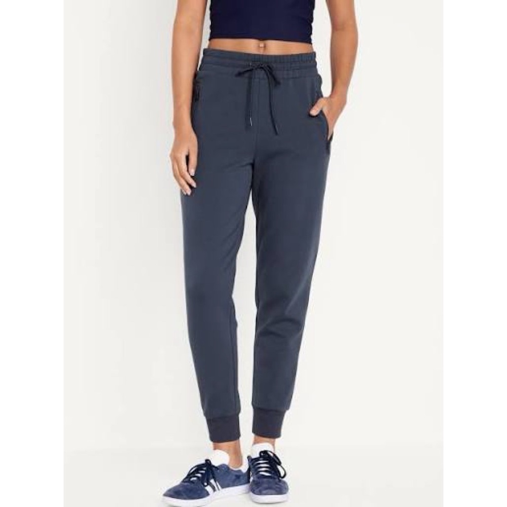 NWT Old Navy women’s Dynamic Fleece high rise waisted joggers Dusk Navy blue XS